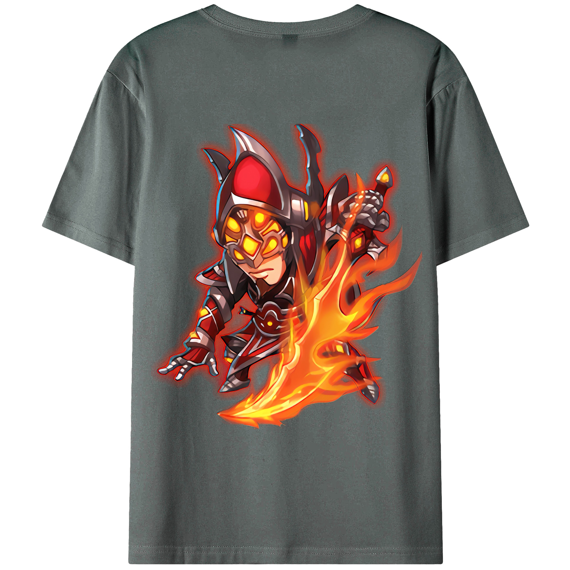 （画像用） リーグ・オブ・レジェンド League of Legends LOL 綿100％ メンズ半袖Tシャツ（バックプリント） 通気性